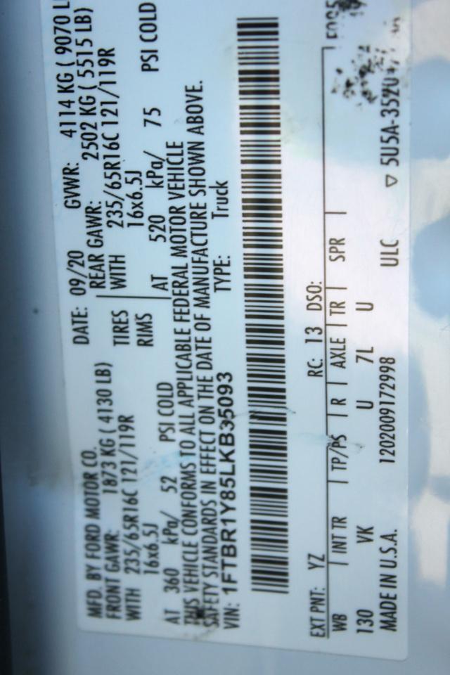 Ford Transit 250 Van Low Roof w/Sliding Pass. 130-in. WB 2020