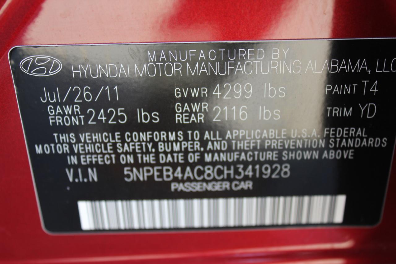 Hyundai Sonata GLS Auto 2012