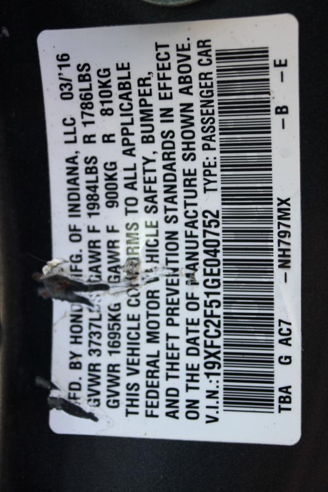 Honda Civic LX Sedan CVT 2016