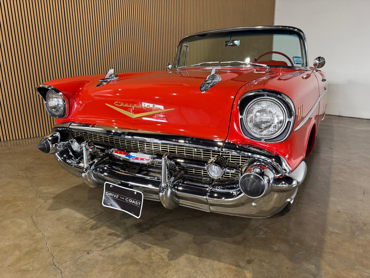 1957 Chevrolet BelAir - Red exterior view 3