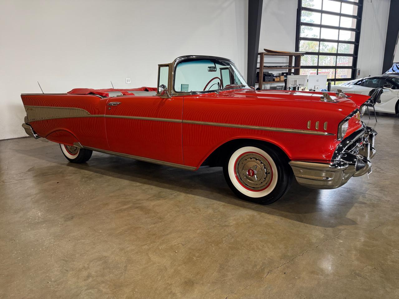 1957 Chevrolet BelAir - Red exterior view 7