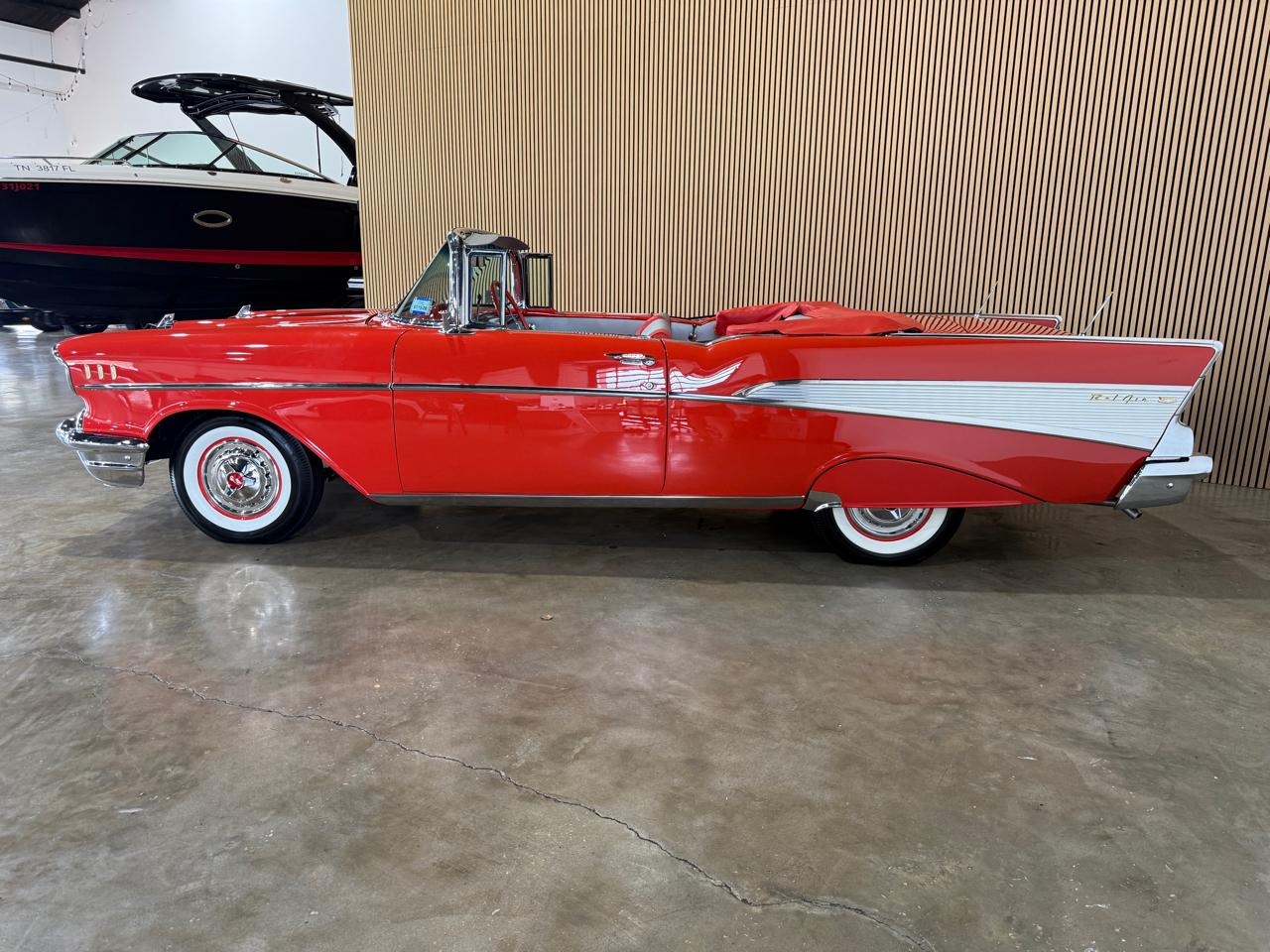 1957 Chevrolet BelAir - Red exterior view 16