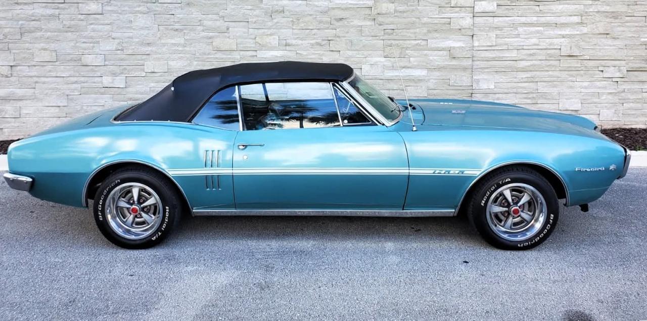 1967 Pontiac Firebird 2dr Convertible - Blue exterior view 3