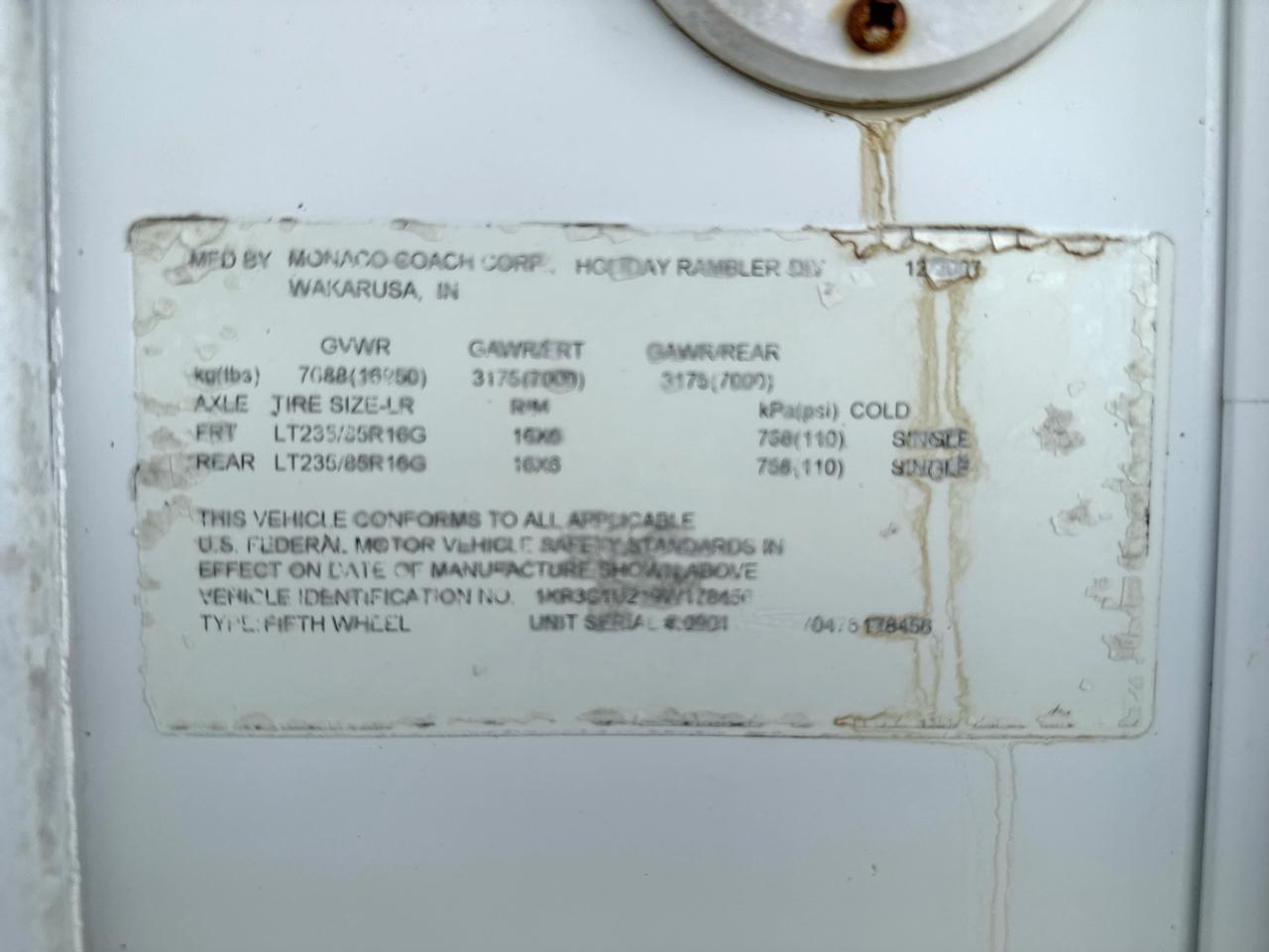 Holiday Rambler Presidential Suite  2009