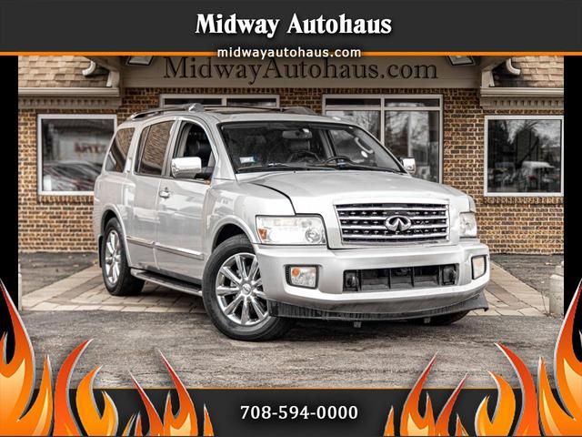 Silver 2009 INFINITI QX56 SUV / Crossover Four-Wheel Drive Automatic