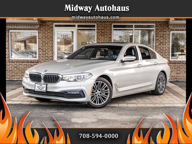 Silver 2018 BMW 5 Series Sedan All-Wheel Drive Automatic
