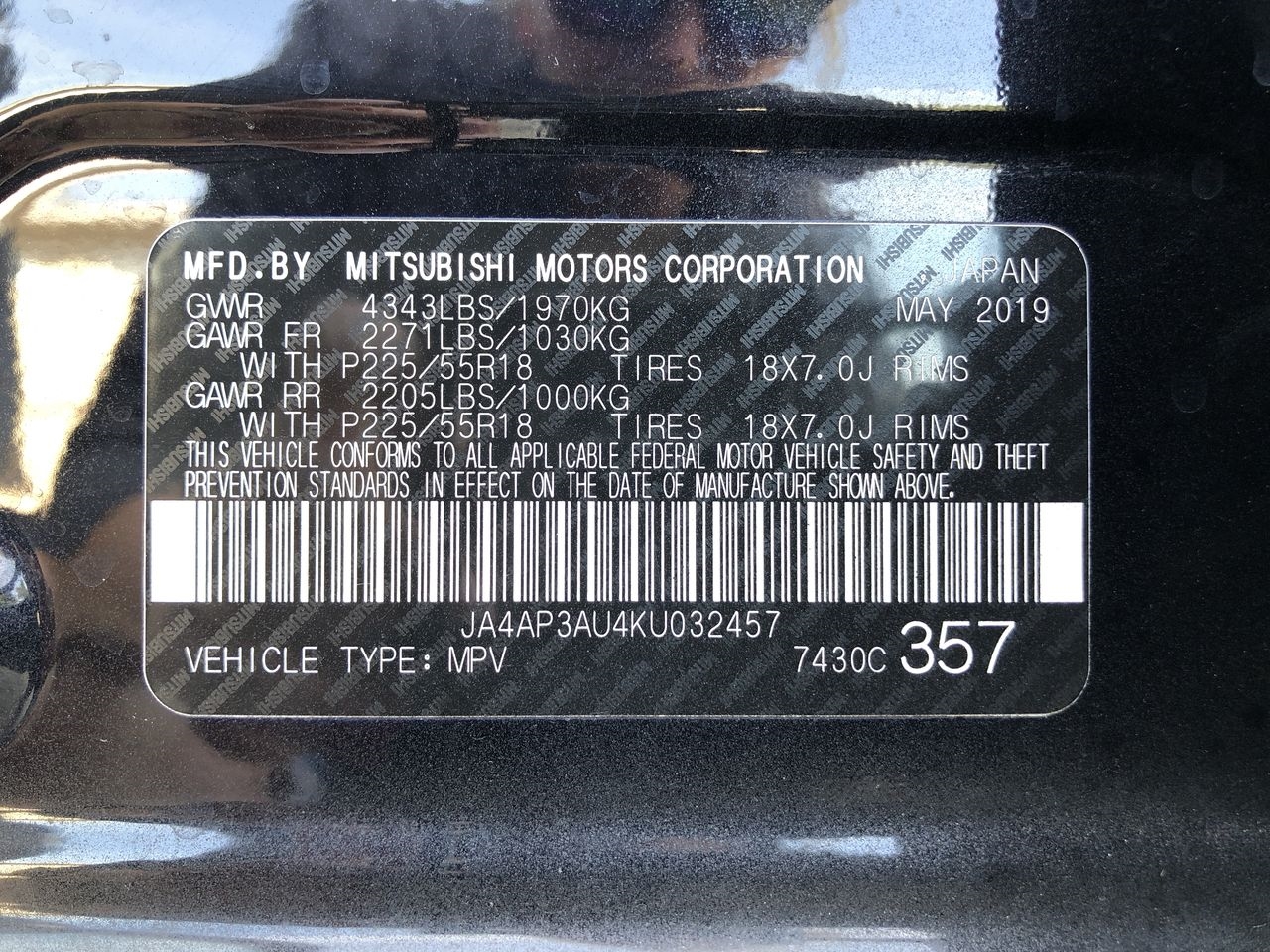 Mitsubishi Outlander Sport ES 2.0 CVT 2019