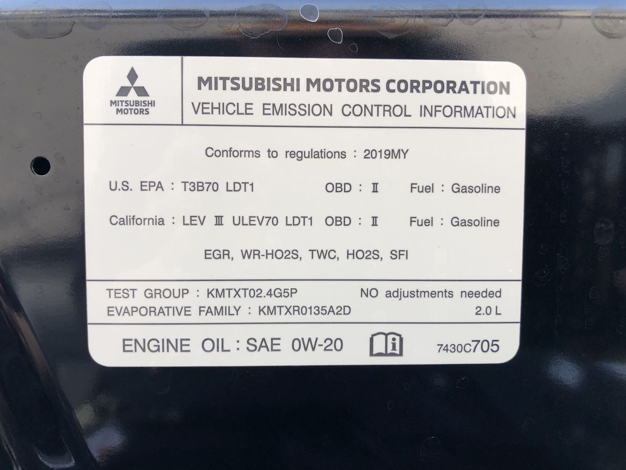 Mitsubishi Outlander Sport ES 2.0 CVT 2019