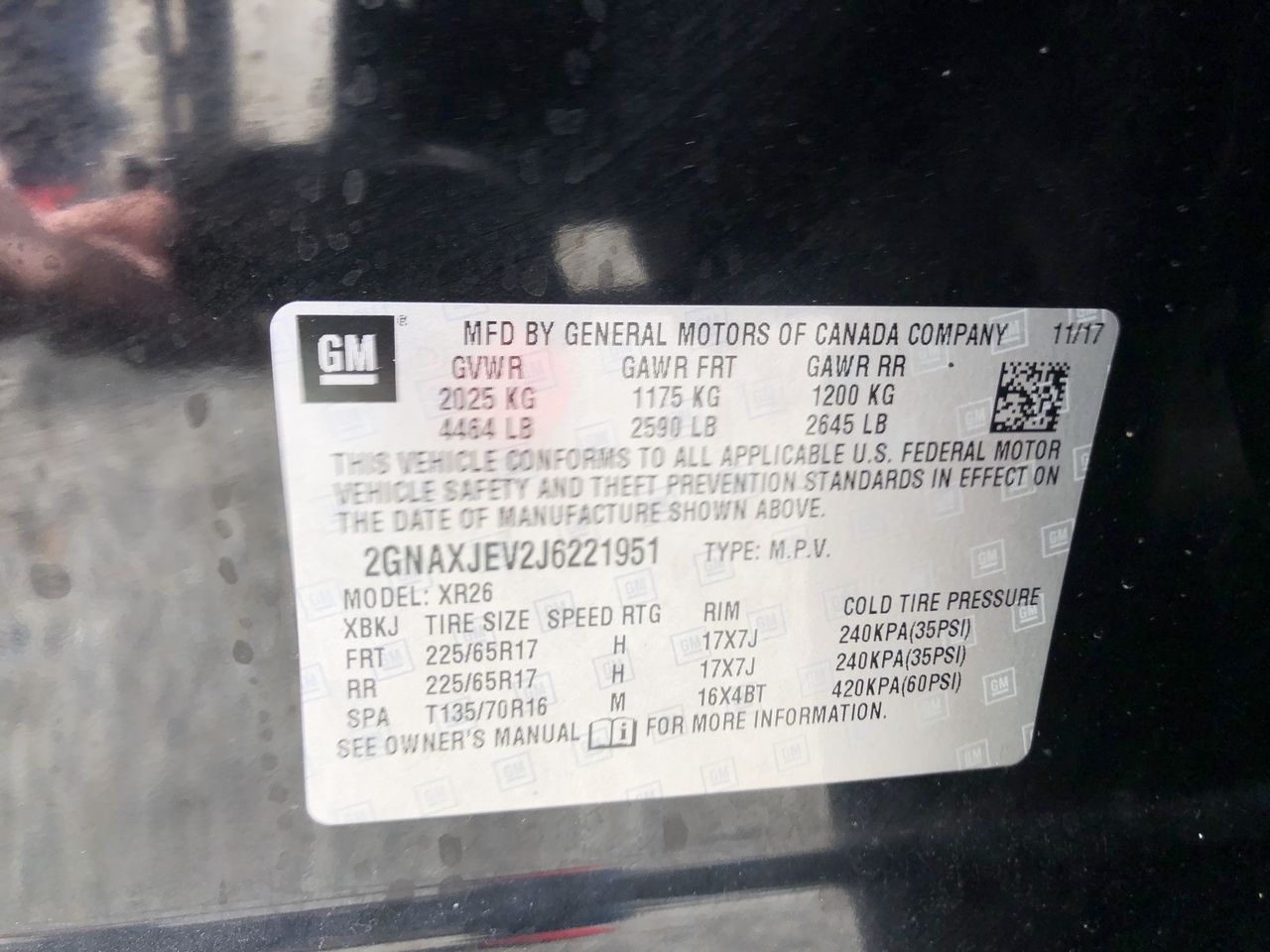 Chevrolet Equinox FWD 4dr LT w/1LT 2018 Chevrolet Equinox FWD 4dr LT w/1LT 2018