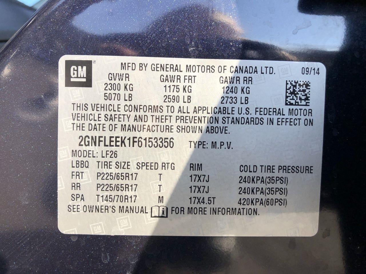 Chevrolet Equinox AWD 4dr LS 2015