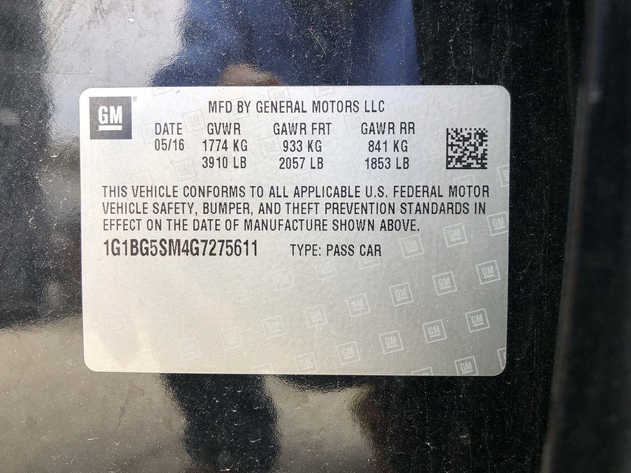 Chevrolet Cruze 4dr Sdn Auto Premier 2016