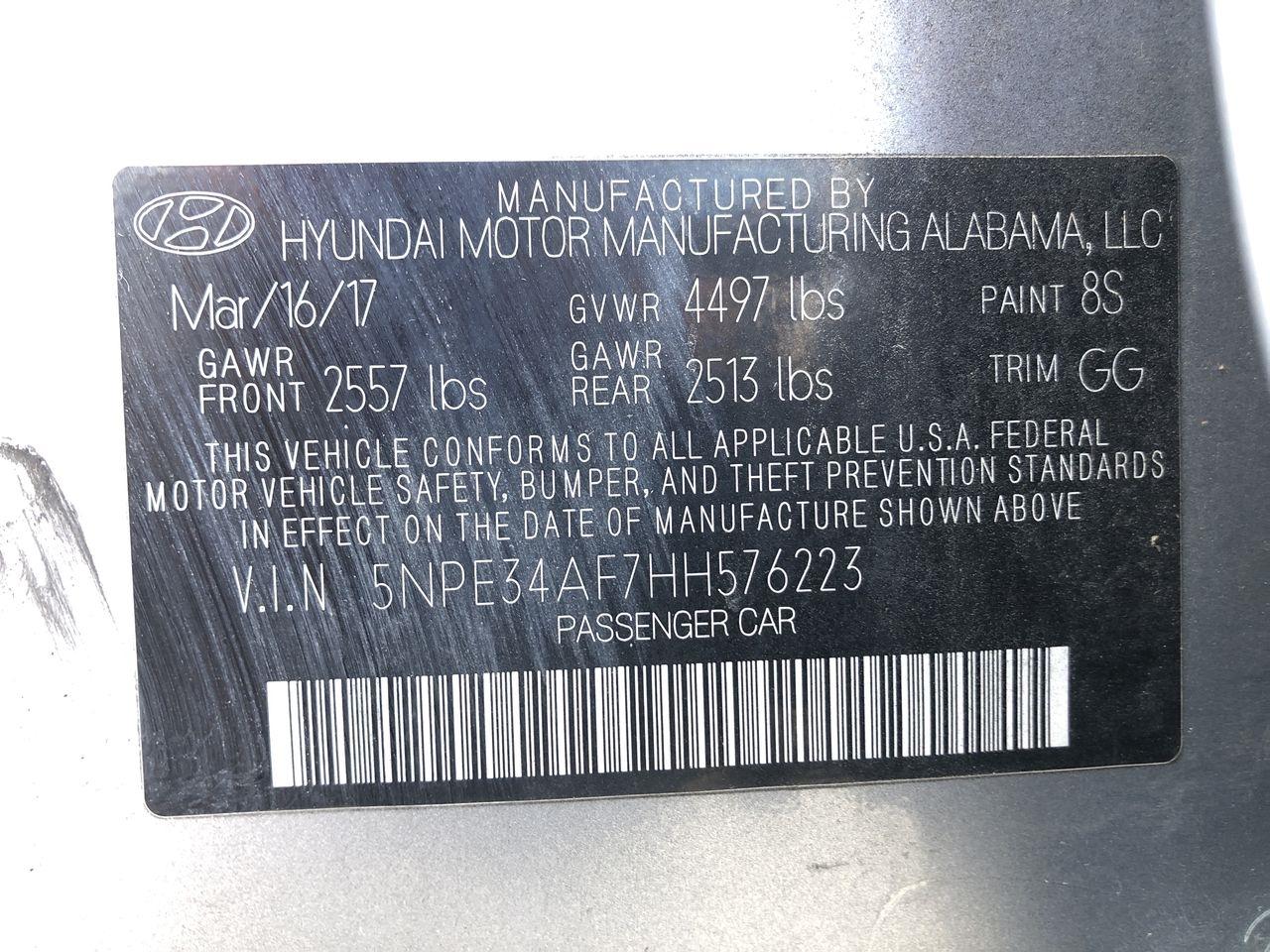 Hyundai Sonata Sport 2.4L 2017