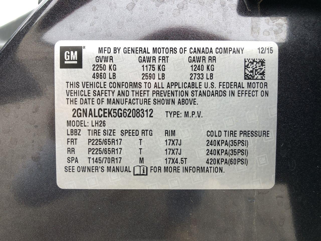 Chevrolet Equinox FWD 4dr LT 2016