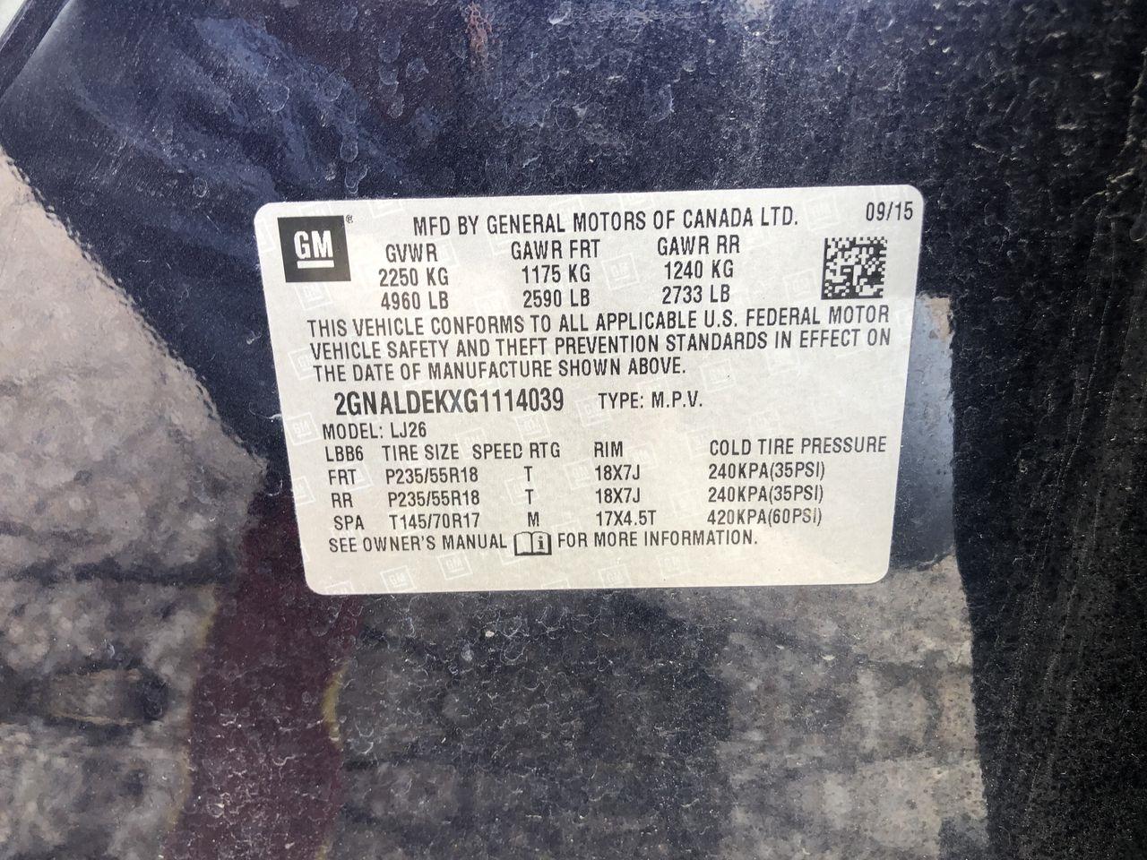 Chevrolet Equinox FWD 4dr LTZ 2016