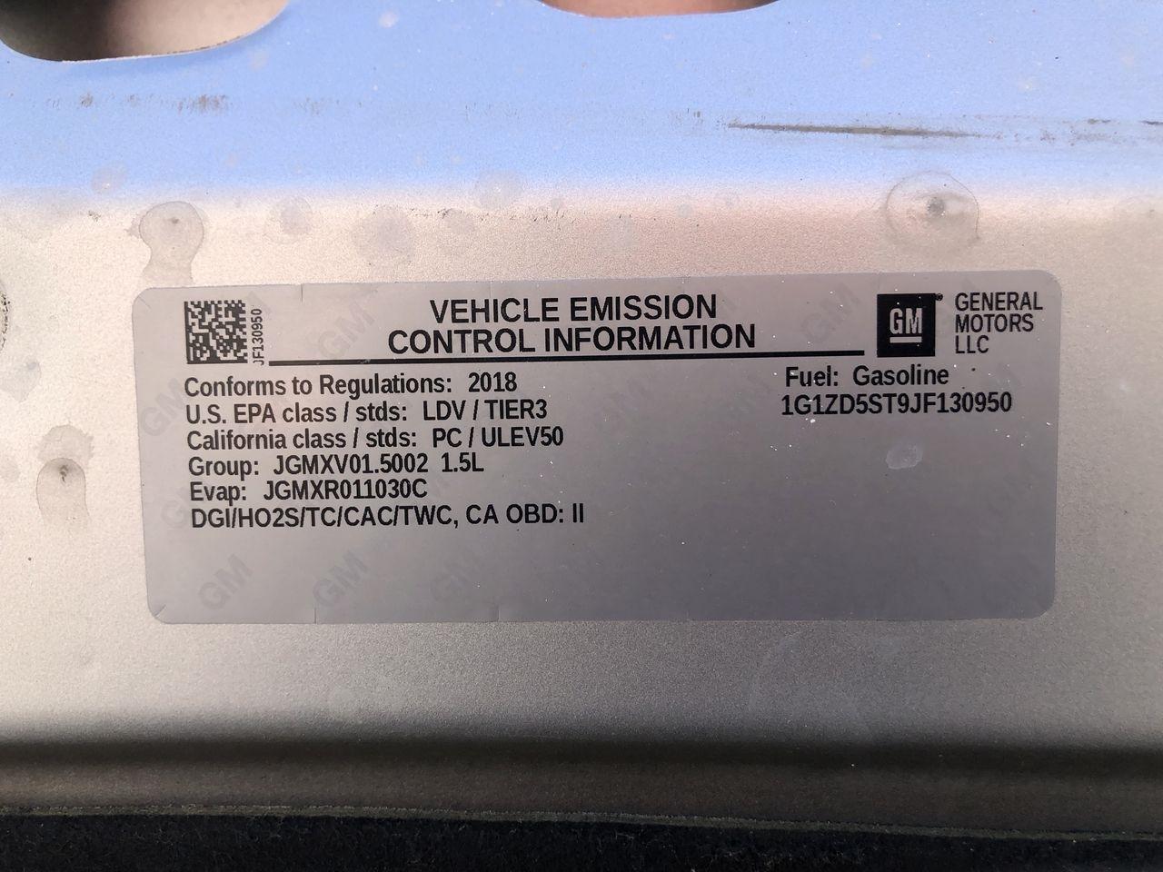 Chevrolet Malibu 4dr Sdn LT w/1LT 2018