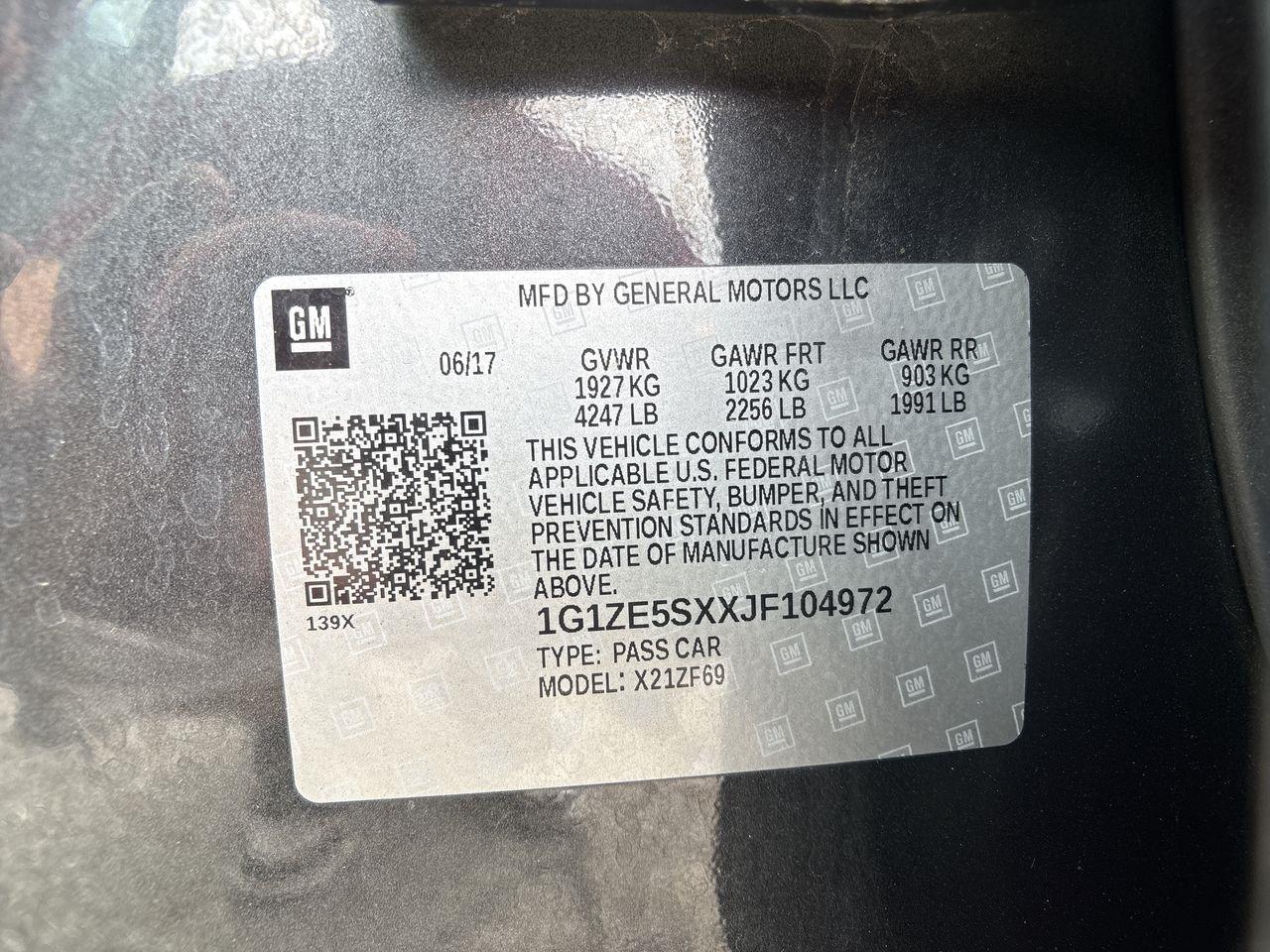 Chevrolet Malibu 4dr Sdn Premier w/2LZ 2018