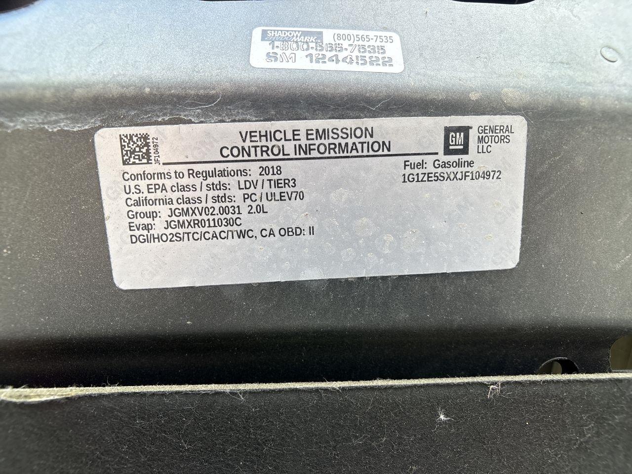 Chevrolet Malibu 4dr Sdn Premier w/2LZ 2018