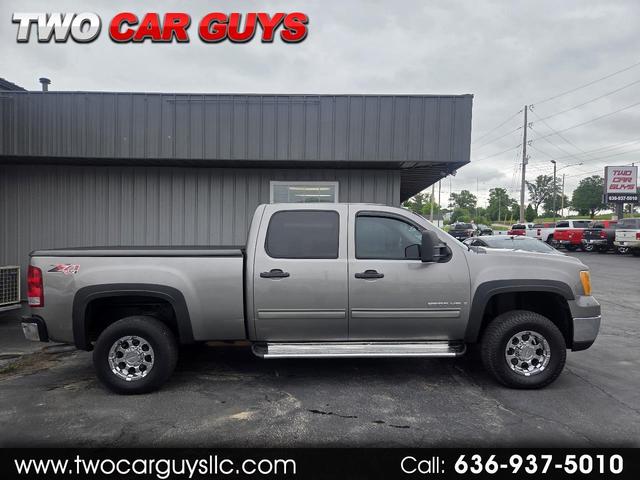 Gold 2009 GMC Sierra 2500HD SLE1 Crew Cab 4WD Pickup Truck Four-Wheel Drive 6-Speed Automatic Overdrive