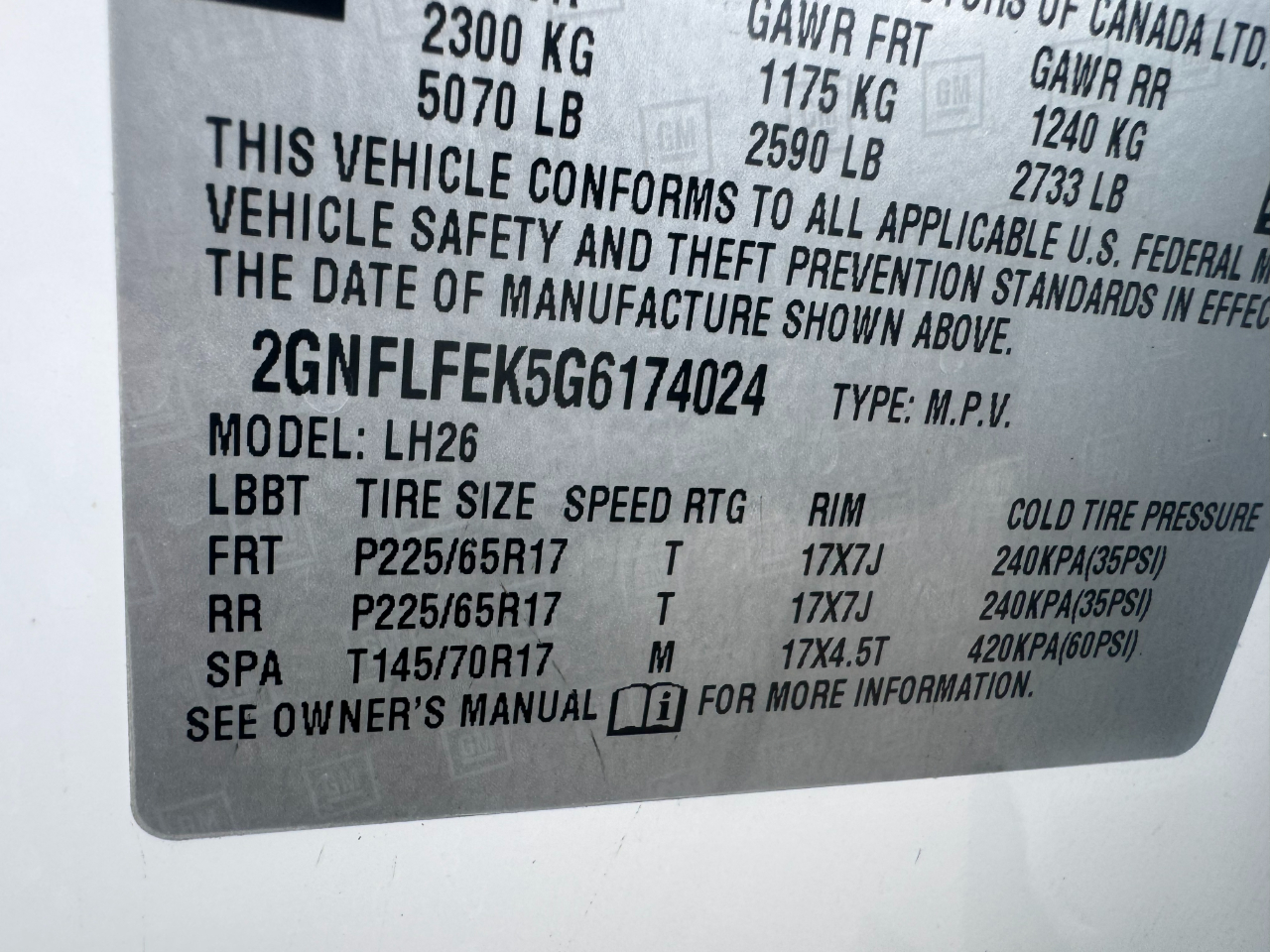 Chevrolet Equinox LT AWD 2016