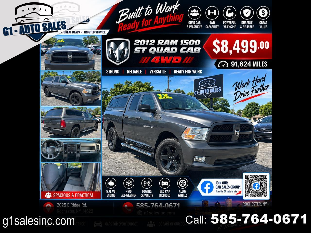 2012 RAM 1500 ST Quad Cab 4WD