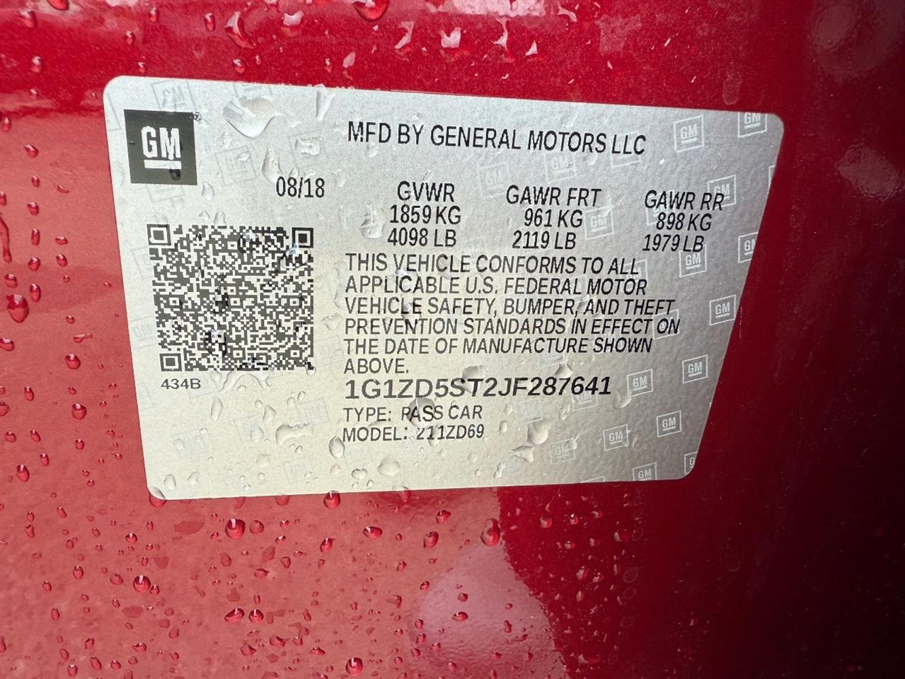 Chevrolet Malibu LT 2018