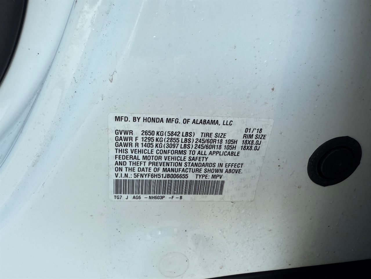 Honda Pilot EXL 4WD 2018