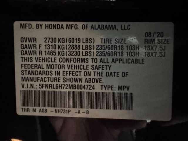 Honda Odyssey  2021 Honda Odyssey  2021