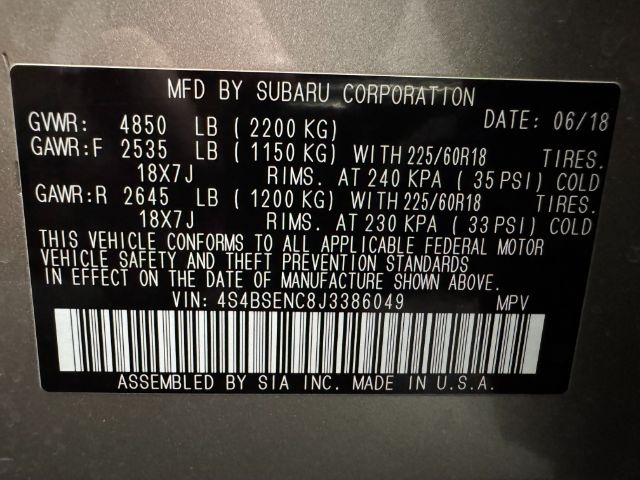 2018 Subaru Outback 3.6R Limited photo 19