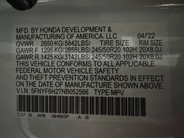 Honda Pilot  2022 Honda Pilot  2022
