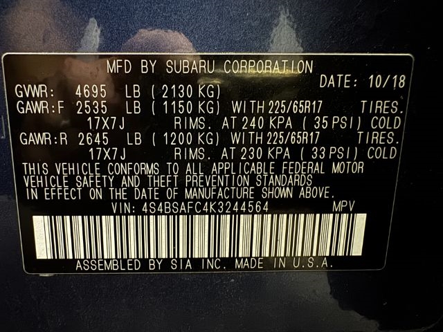 Subaru Outback  2019