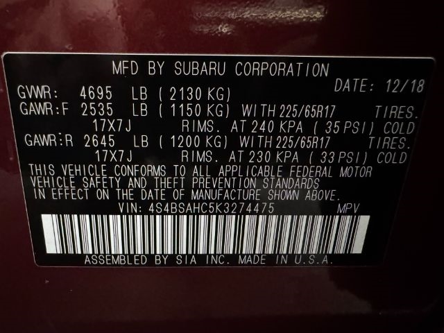 Subaru Outback  2019