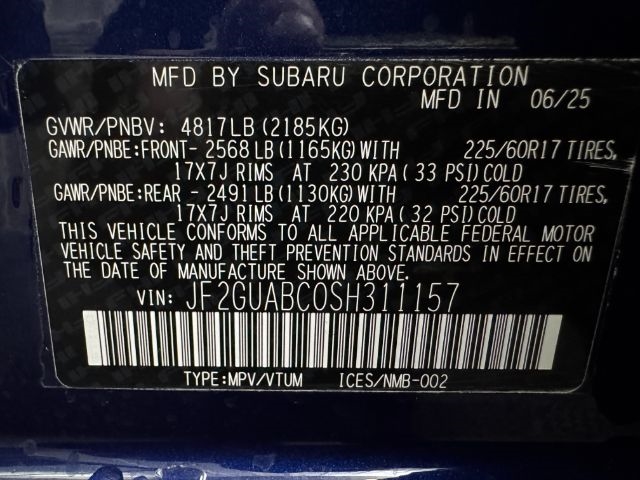 Subaru Crosstrek  2025