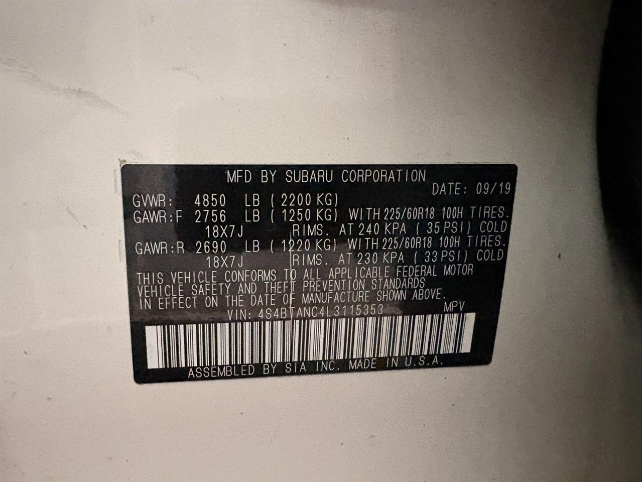 Subaru Outback  2020
