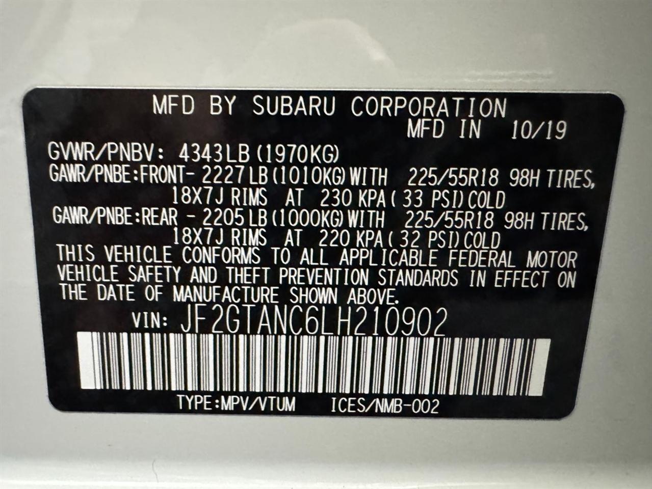 Subaru Crosstrek  2020