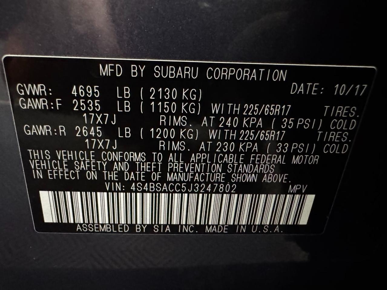 Subaru Outback  2018