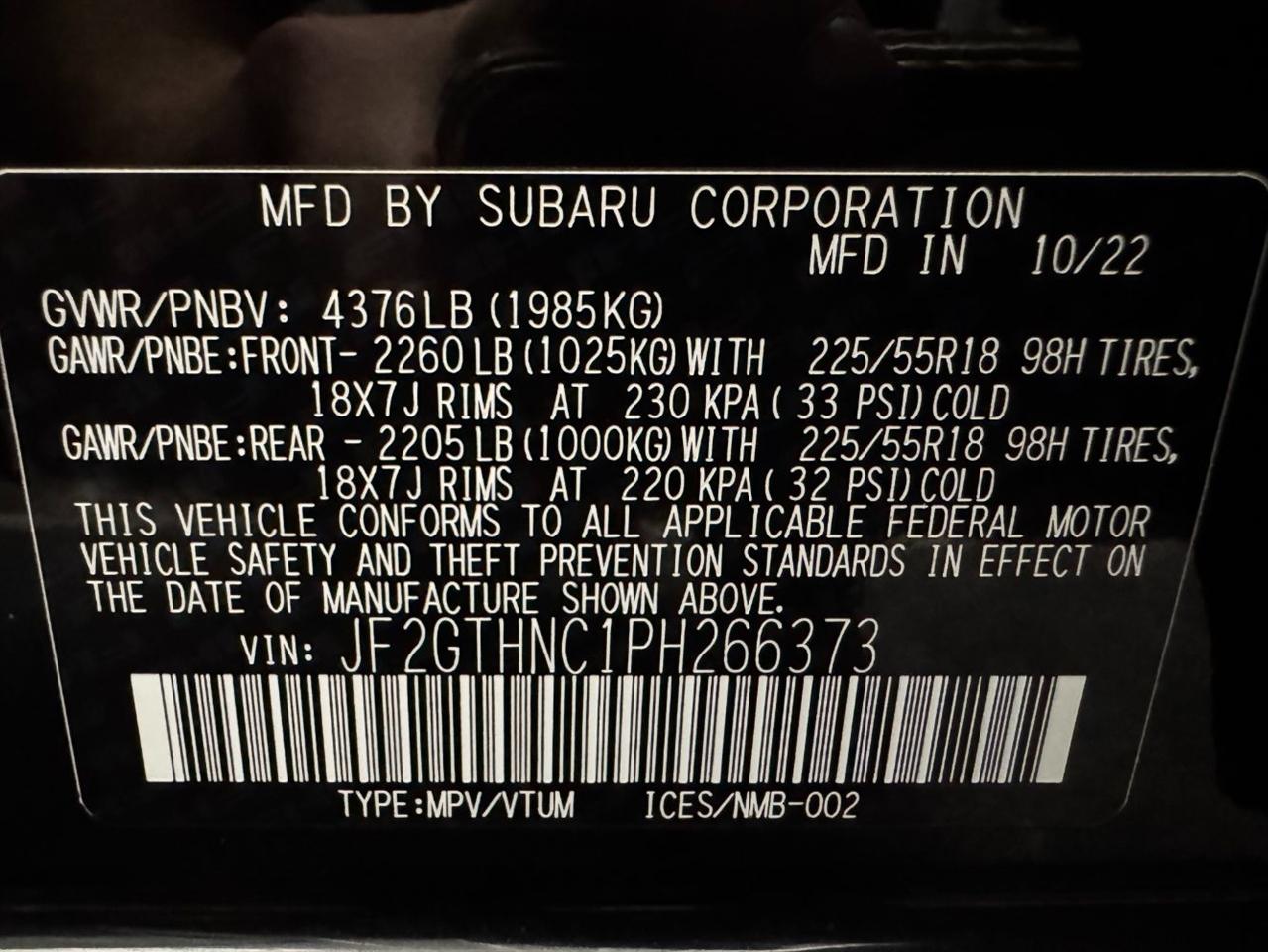 Subaru Crosstrek  2023