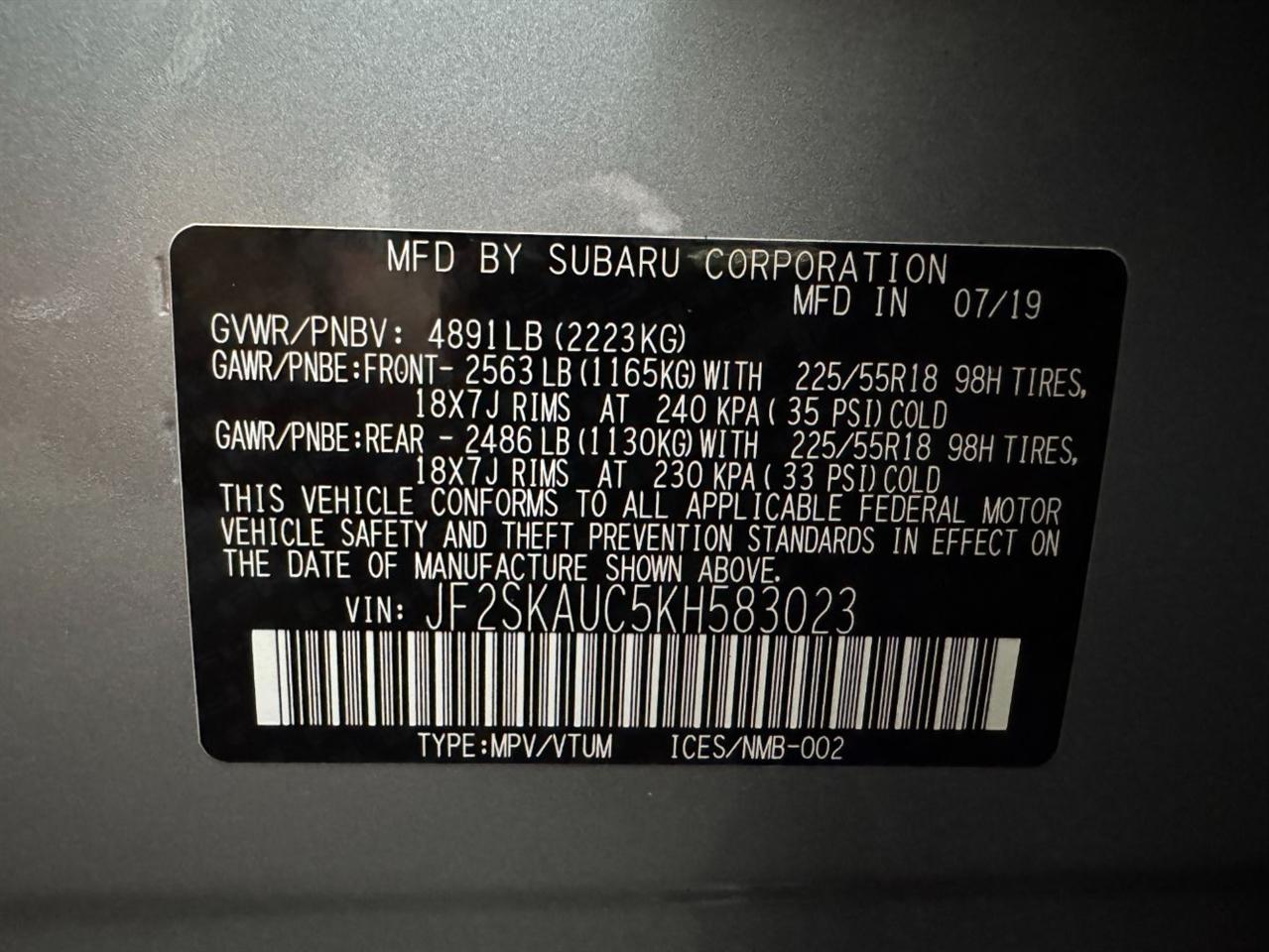 Subaru Forester  2019