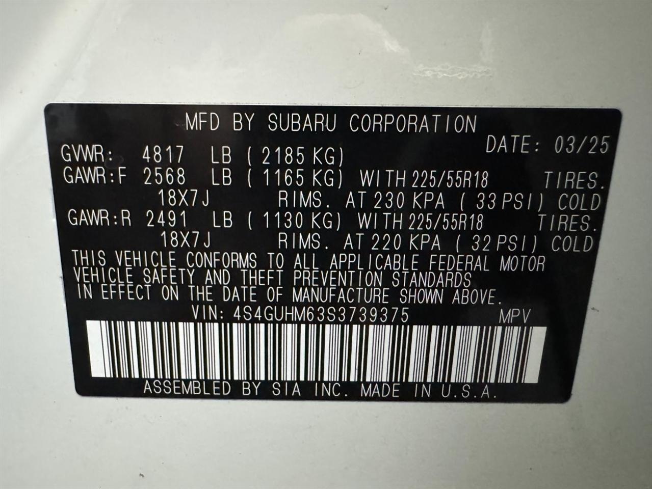 Subaru Crosstrek  2025