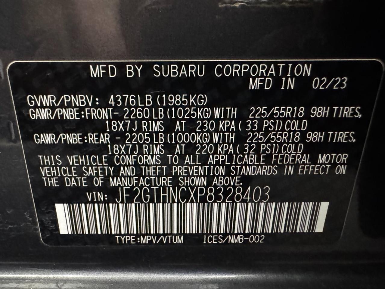 Subaru Crosstrek  2023