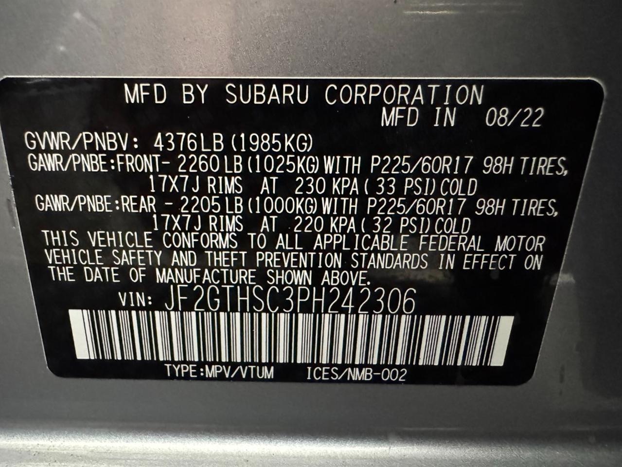 Subaru Crosstrek Sport 2023