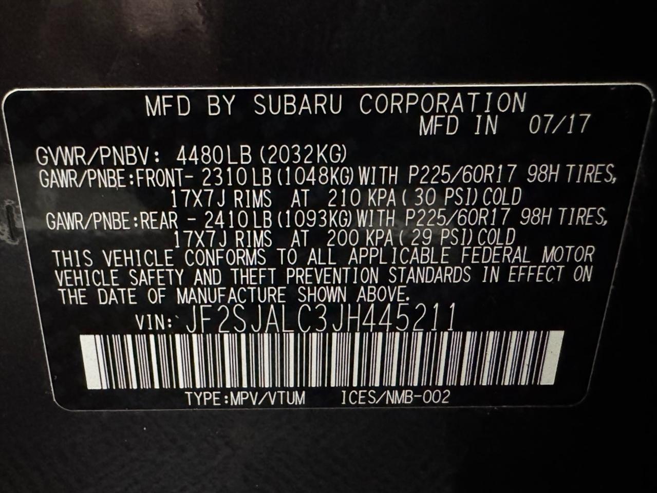 Subaru Forester 2.5i Limited 2018