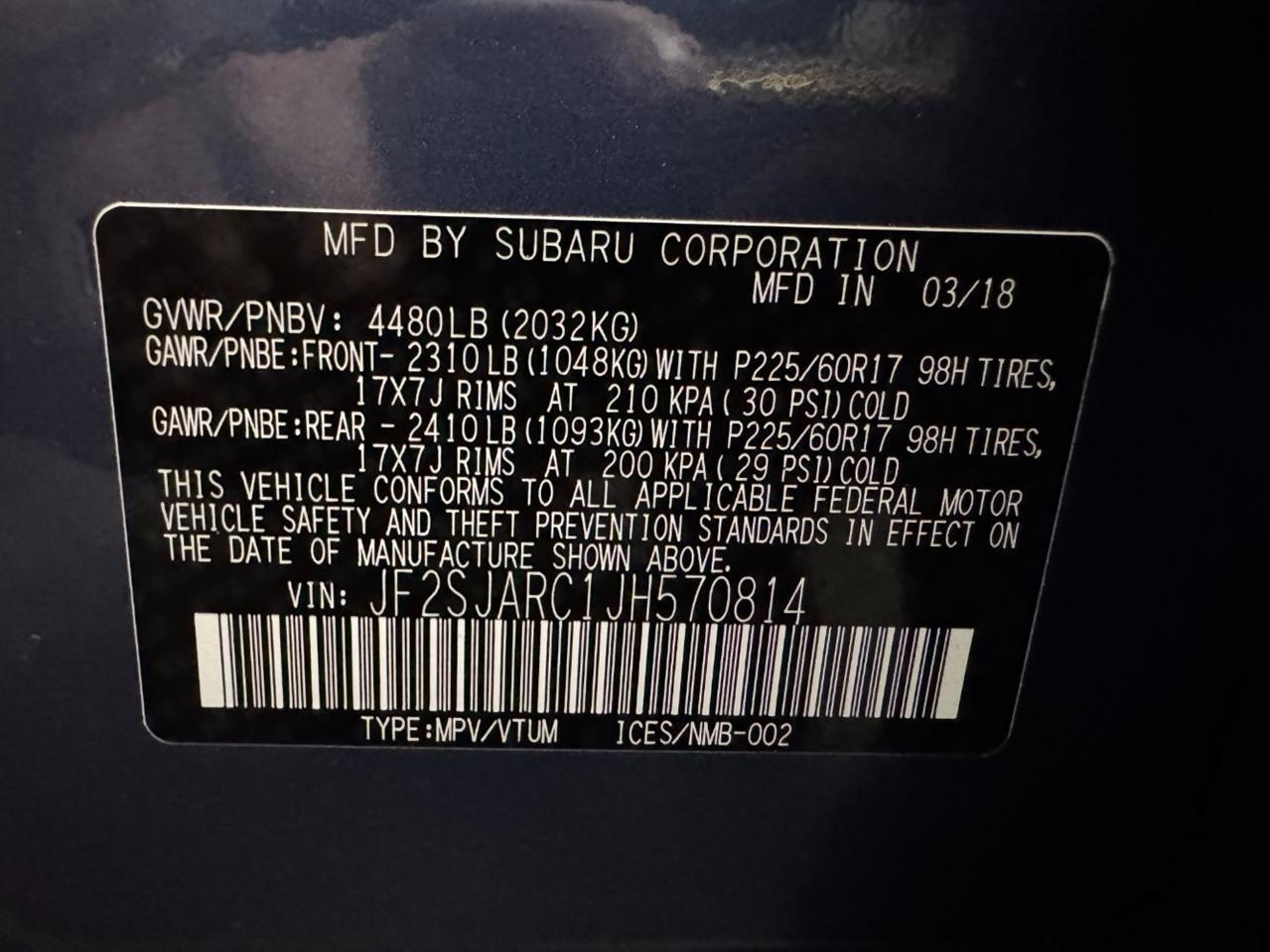Subaru Forester 2.5i Touring 2018