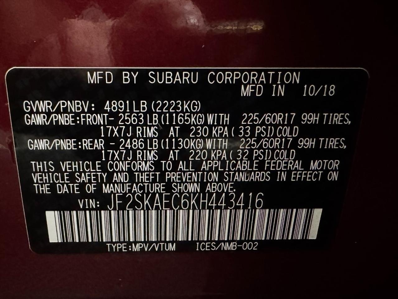 Subaru Forester  2019