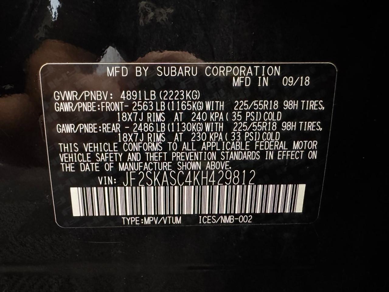 Subaru Forester  2019