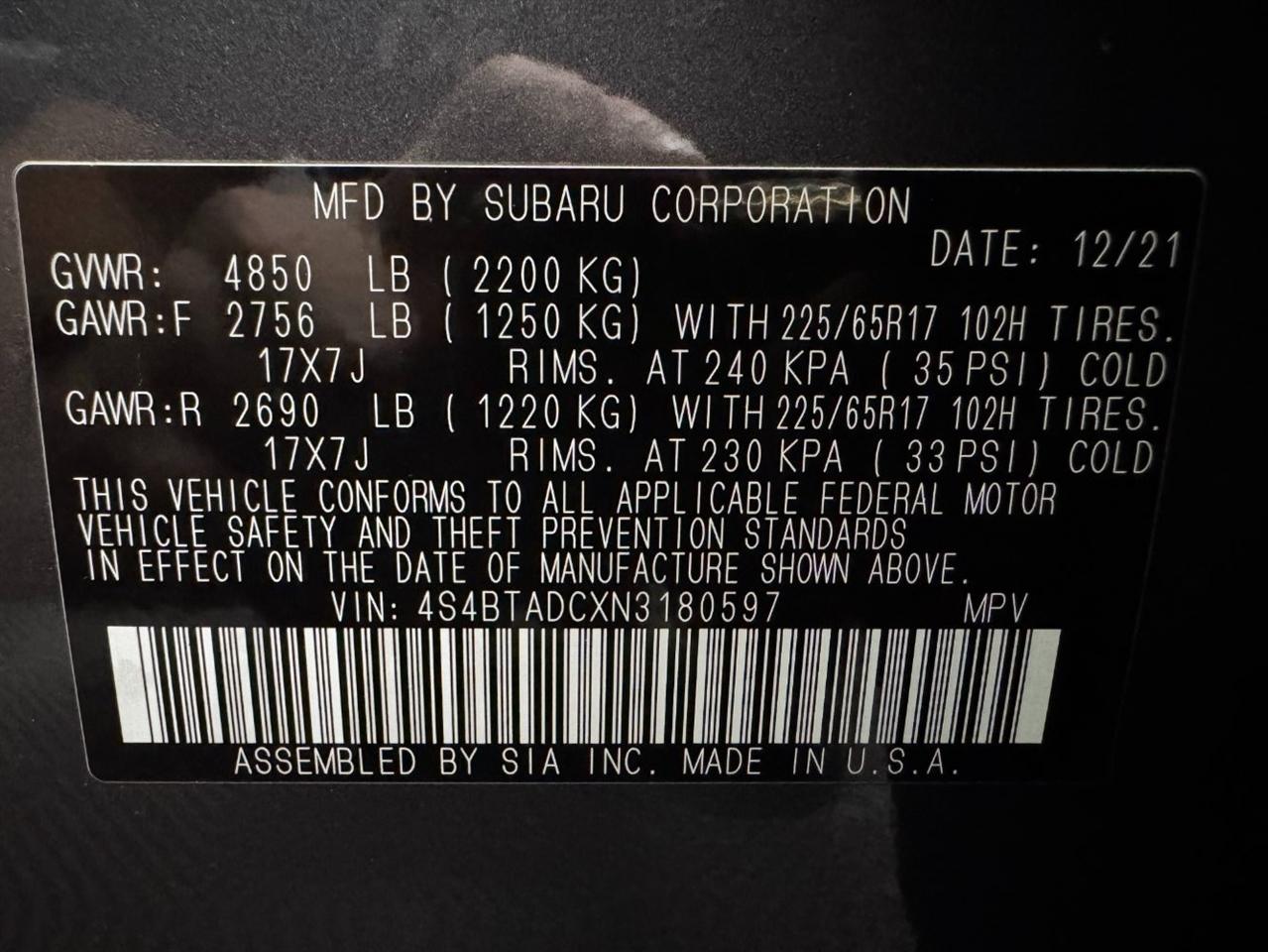 Subaru Outback  2022