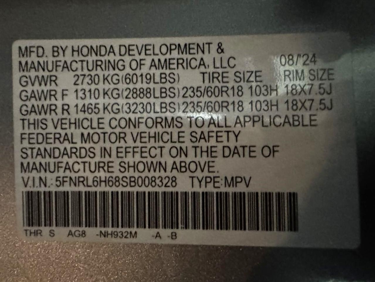 Honda Odyssey  2025