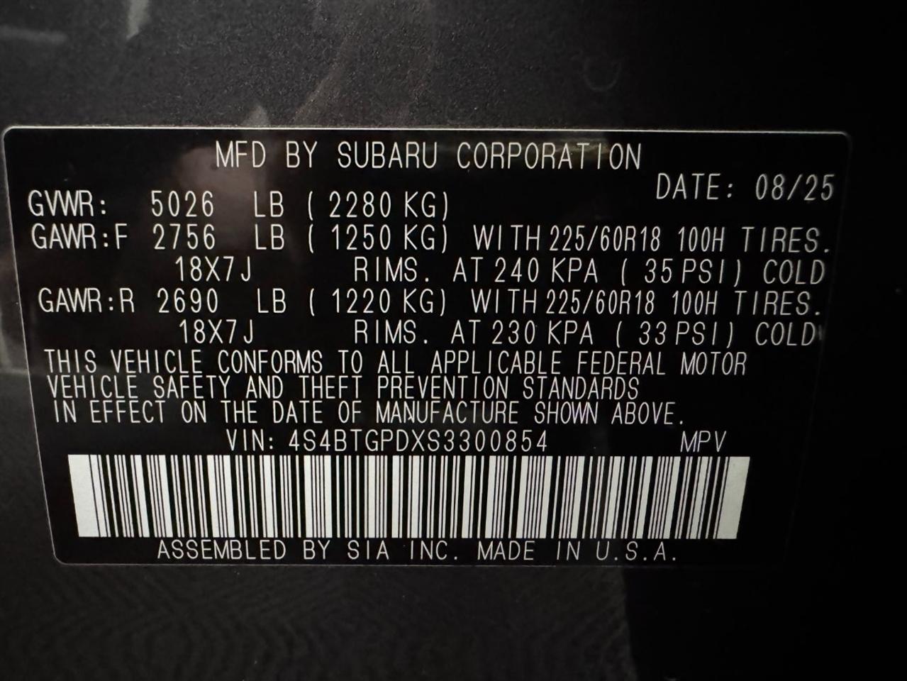 Subaru Outback  2025