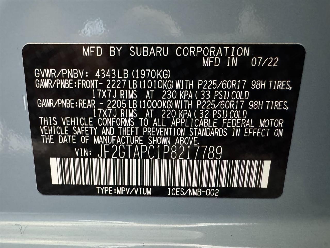 Subaru Crosstrek  2023