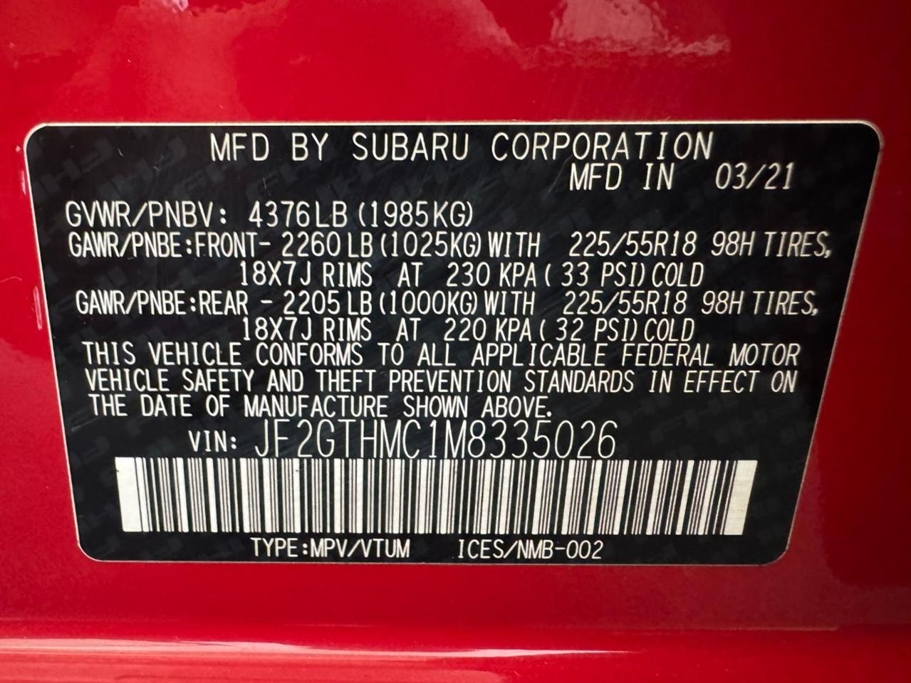 Subaru Crosstrek  2021
