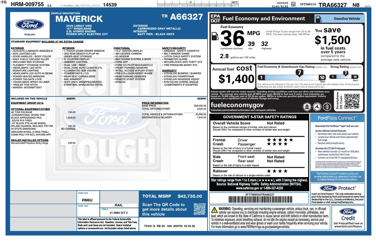 Ford Maverick Lariat AWD SuperCrew 2026